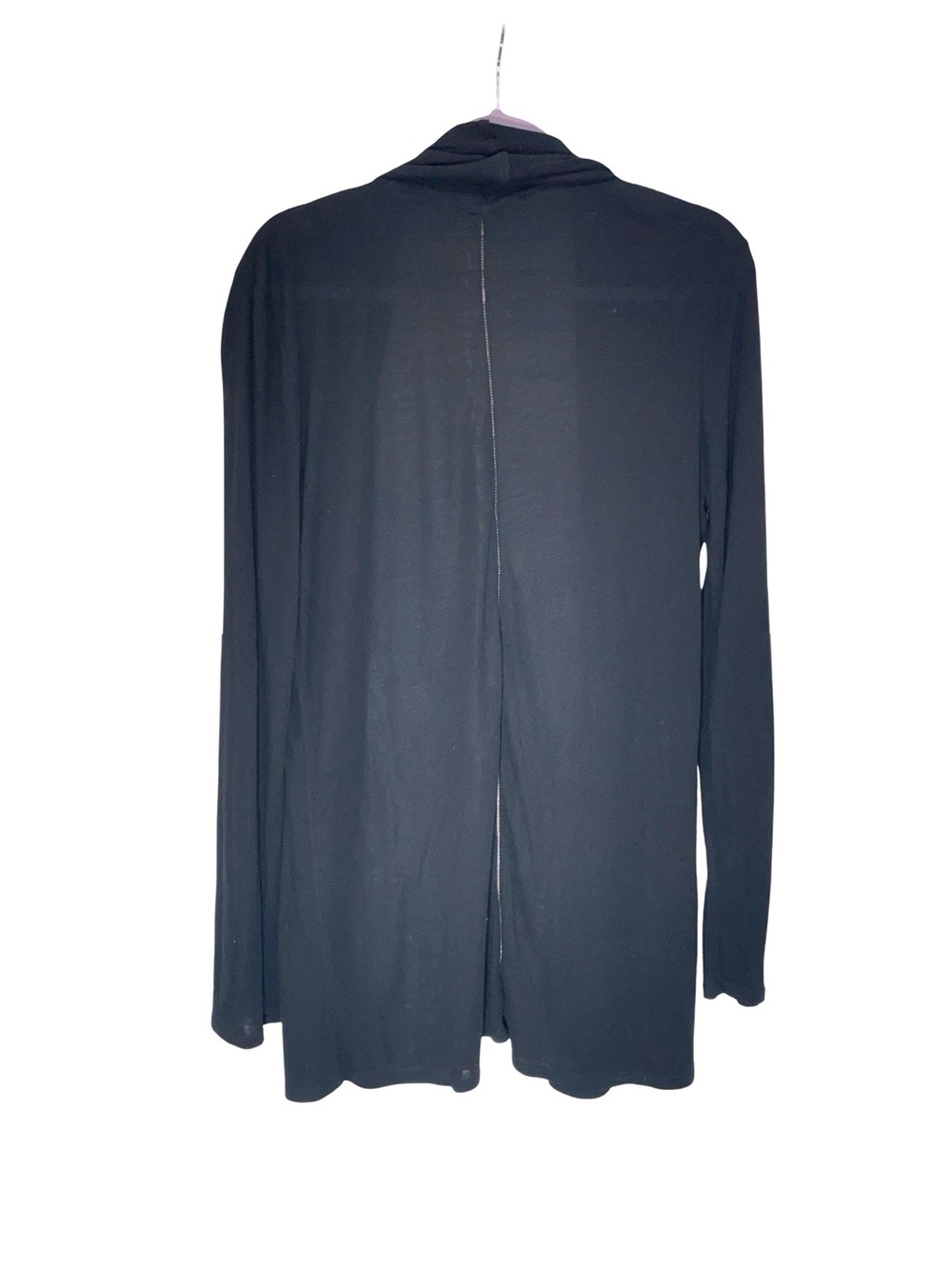 THE ROW Black Open Front Cardigan Size M Long Sleeve Minimalist Luxury - Picture 2 of 4